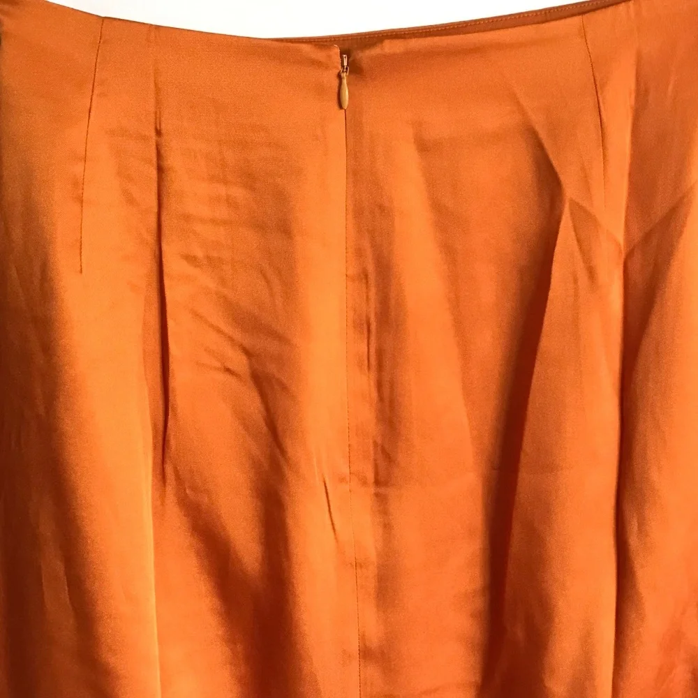 J. CREW Satin Sarong Skirt NWT Orange Spice Women’s Plus Size 16